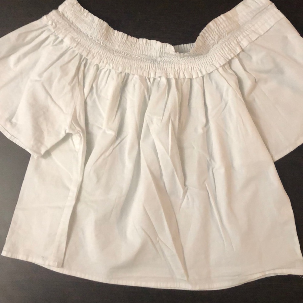 White off the shoulder top.